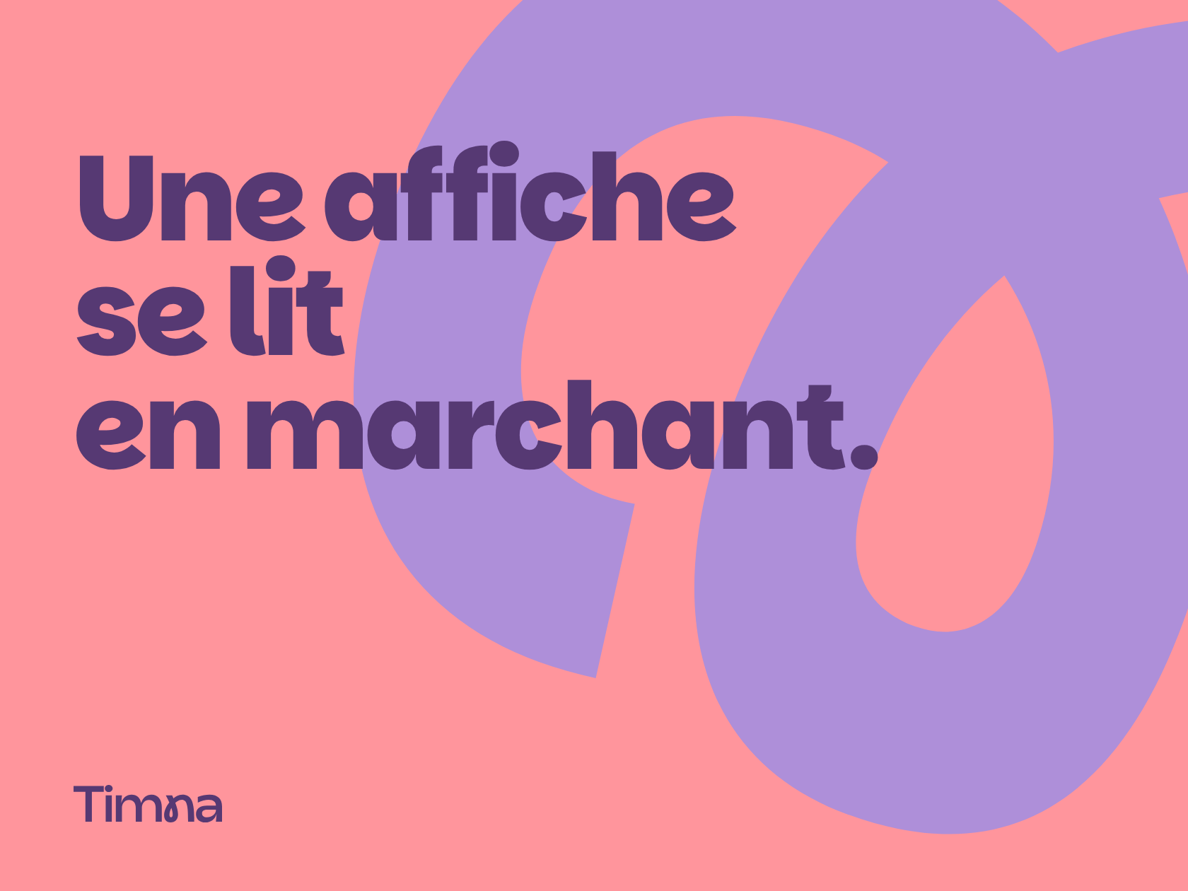 Couverture Timna : Une affiche se lit en marchant