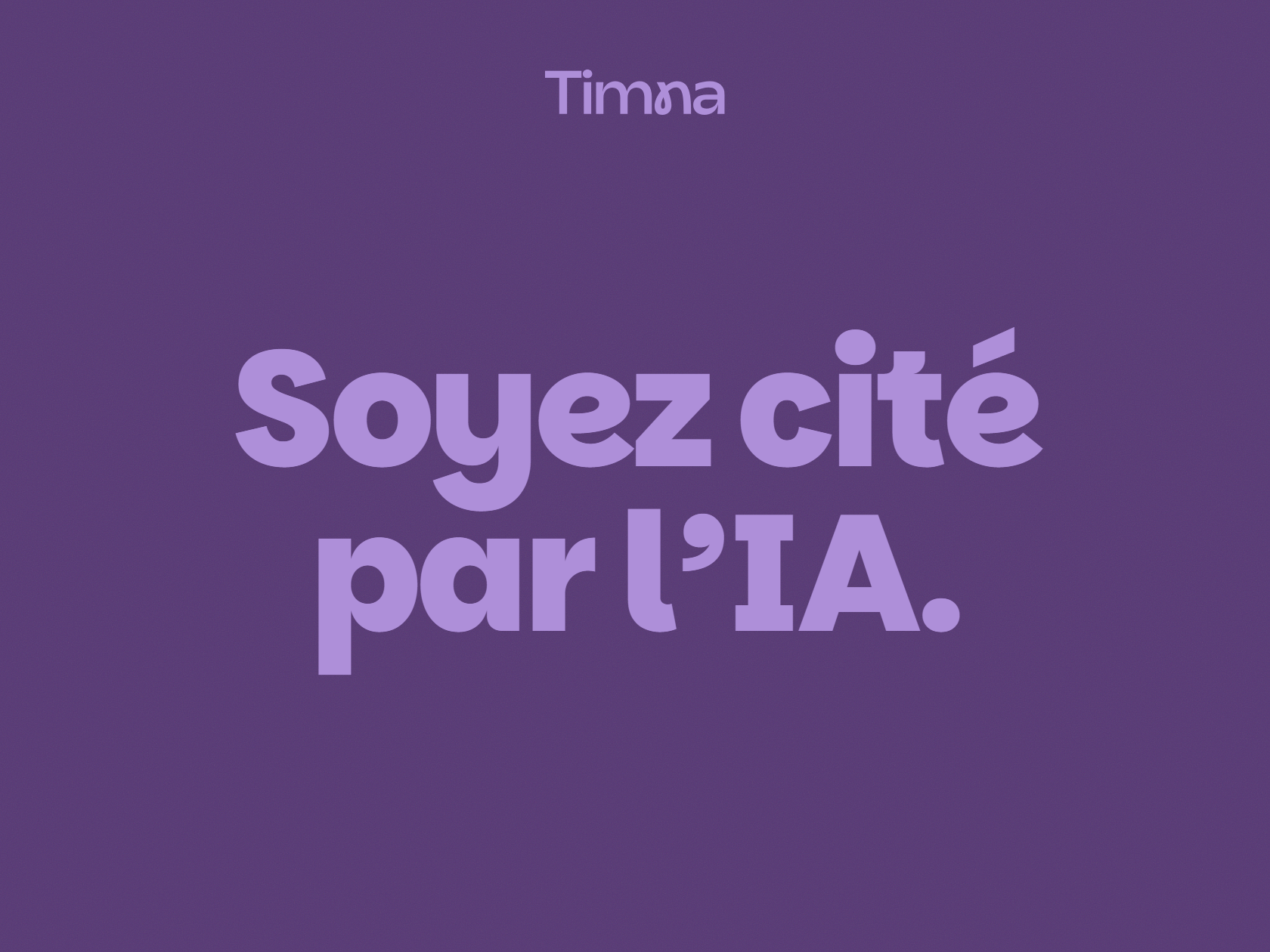 Couverture Timna : Soyez cité par l’IA